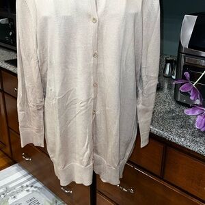 New York & Company Cream Cardigan Sweater Soft Knit